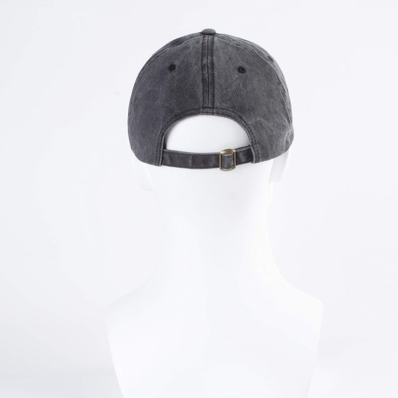 LANGZHEN Unisex Baseball Cap 100% Cotton Fits Men Women Washed Denim Adjustable Dad Hat(Black) - Image 5